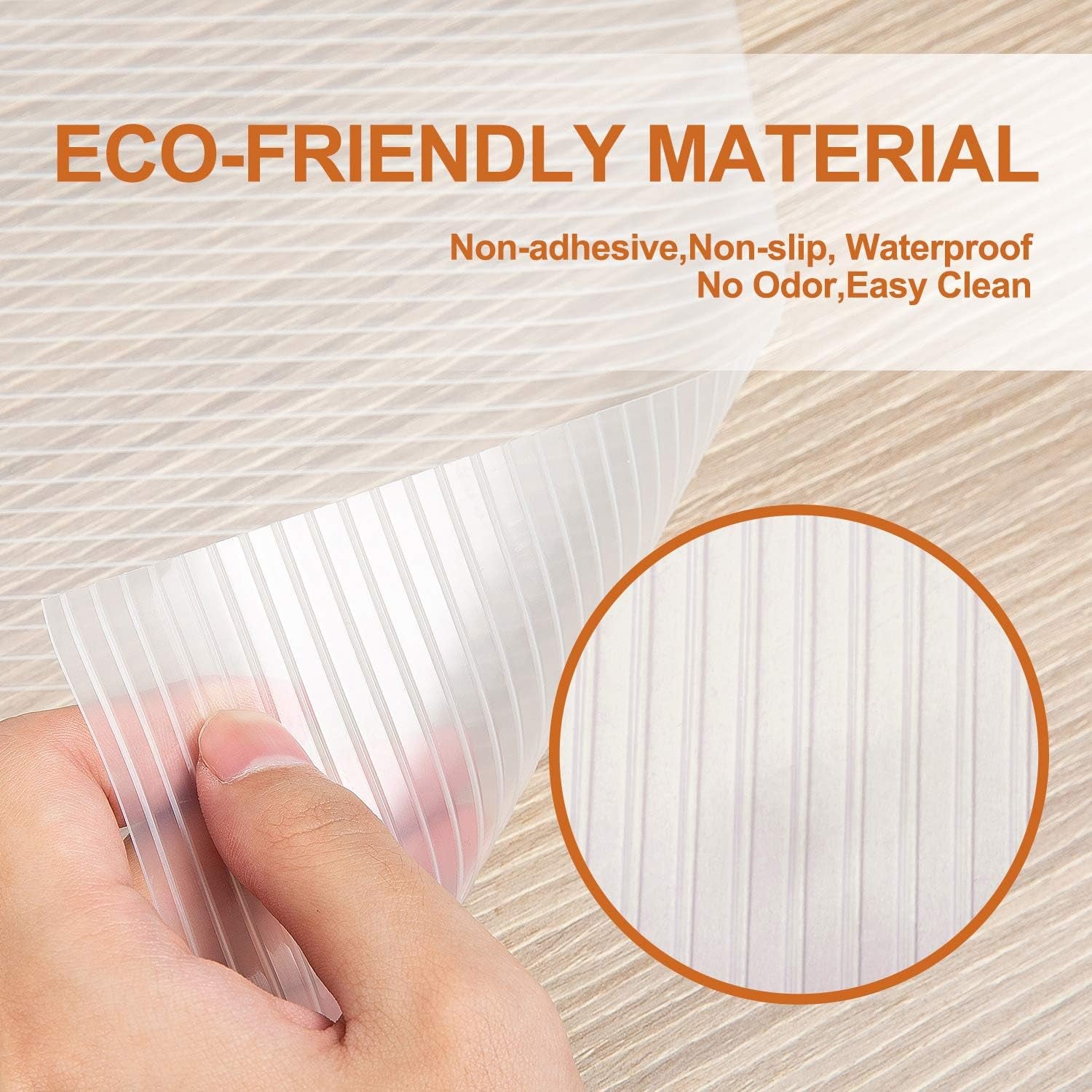 Shelf Liner Drawer Liner, 12IN X 10FT Non Slip Non Adhesive Cabinet Liner for Kitchen, Refrigerator, Drawer - Clear Ribbed