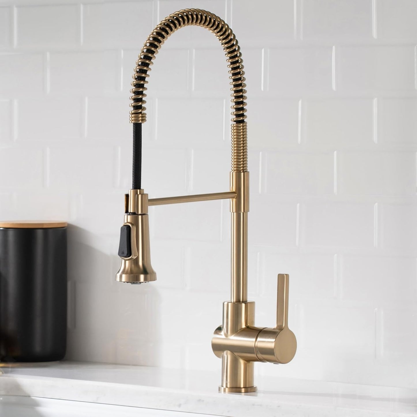 Britt Commercial Style Kitchen Faucet in Spot Free Antique Champagne Bronze, KPF-1690SFACB