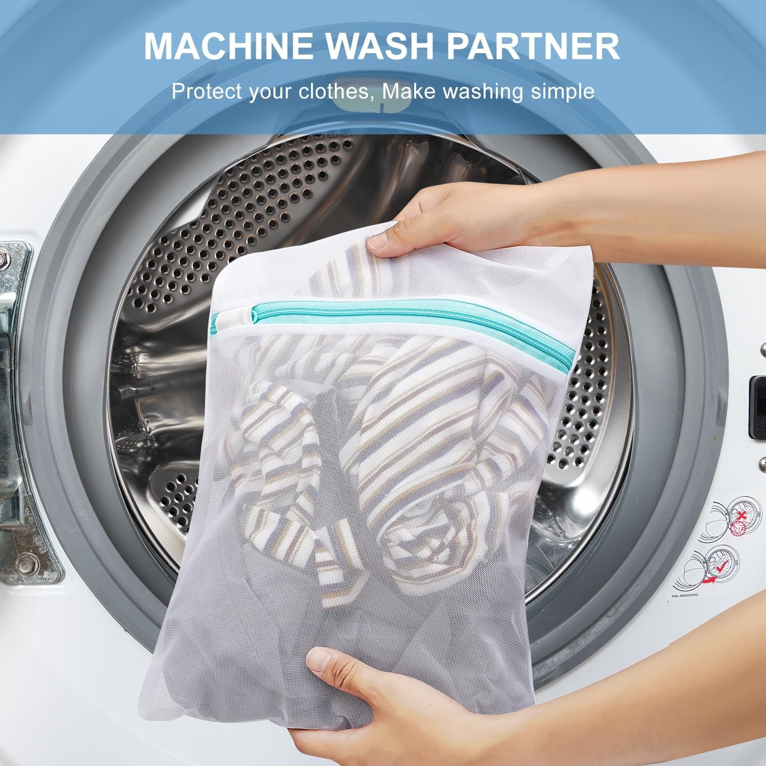 Laundry Bags Mesh Wash Bag for Intimates Lingerie and Delicates, 5Pcs (1XL,2L,2M)