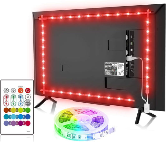 LED Lights for TV, 13.09Ft TV LED Backlight for 60-70 Inch Tv/Monitor, USB LED Strip Mood Light with 4096 DIY Colors Remote Control, TV Lights behind for Gaming Room, TV Bias Light Kit