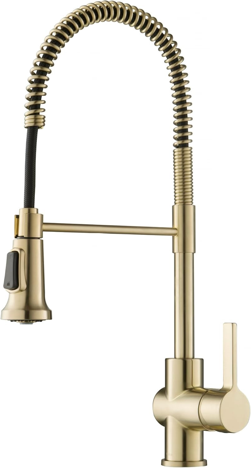 Britt Commercial Style Kitchen Faucet in Spot Free Antique Champagne Bronze, KPF-1690SFACB